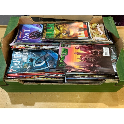 306 - COMICS, A LARGE TRAY OF MARVEL MODERN ERA COMICS, DARK WOLVERINE, X FACTOR 200, MASTERS OF EVIL, HUL... 