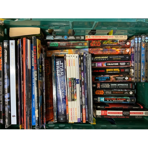 321 - LARGE COLLECTION OF STAR WARS BOOKS, MAGAZINES, HARD & PAPERBACK EDITIONS, SOME DVD’S