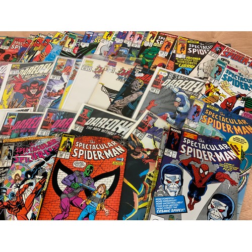 346 - COLLECTION OF BRONZE AGE COMICS, INC SPECTACULAR SPIDER MAN, DAREDEVIL FALL FROM GRACE ETC.