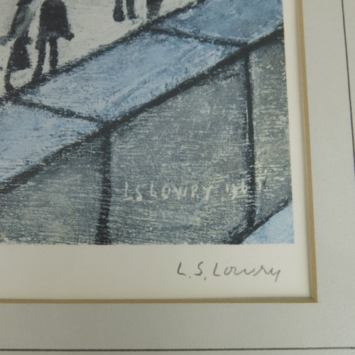 2 - LAURENCE STEPHEN LOWRY RBA RA BRITISH 1887-1976 OFFSET LITHOGRAPH “HUDDERSFIELD” FADED SIGNED IN PEN... 