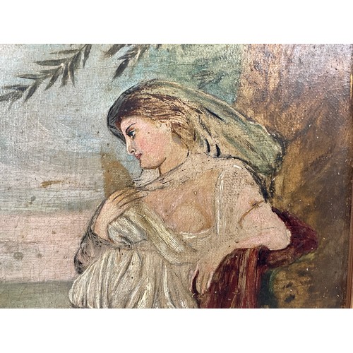 17 - PR. OILS ON CANVAS DEPICTING CLASSICAL MAIDENS, EACH APPROX. 22 X 32 cm