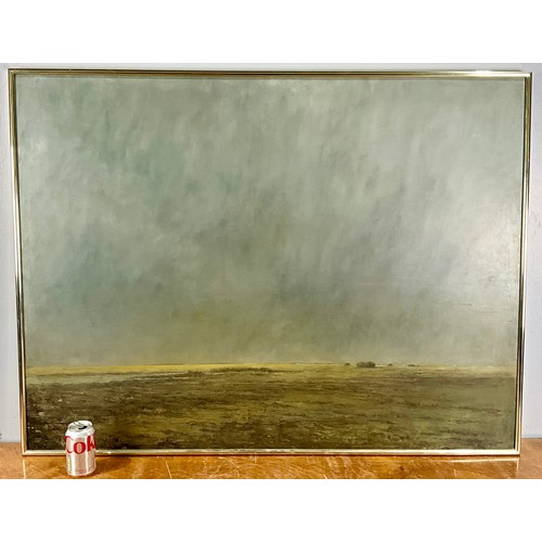 10 - GRAHAM STOKES (20TH CENTURY) OVERCAST CAMARGUE, INITIALLED LOWER LEFT, DATED AND TITLED VERSO,