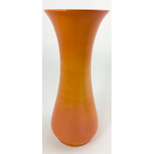 50 - MOORCROFT VASE WITH ORANGE LUSTRE DECORATION 20cm TALL