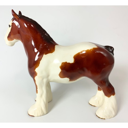 97 - RARE BESWICK SKEWBALD COLOURWAY  SHIRE MARE MODEL NO 818 22cm TALL
Please note, we believe that this... 