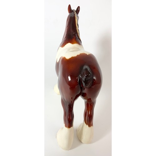 97 - RARE BESWICK SKEWBALD COLOURWAY  SHIRE MARE MODEL NO 818 22cm TALL
Please note, we believe that this... 