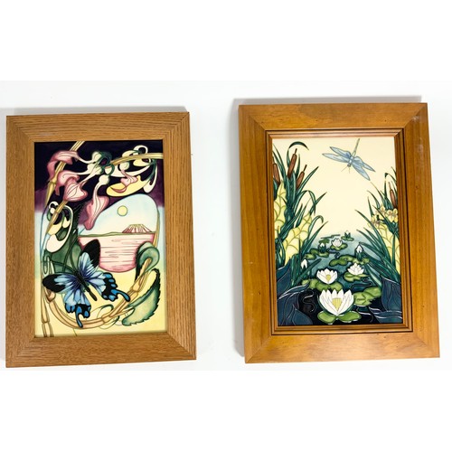 75 - 4 MOORCROFT FRAMED PLAQUES - SONORAN SUNRISE/LAMIA/SONG OF THE WIND/SUMMER DAYS