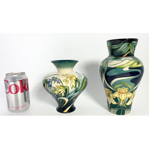 63 - 4 MOORCROFT VASES -  ST CECILIA/PRIMAVERA/AIRA FORCE/COMBERMERE