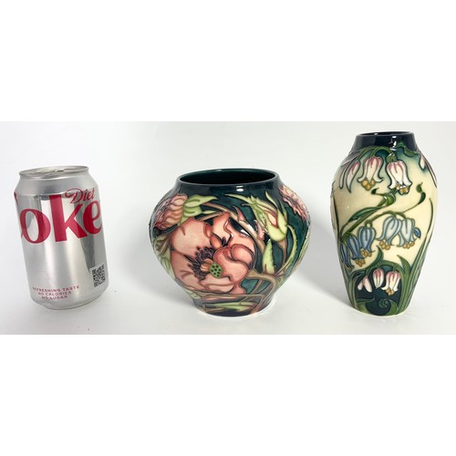 63 - 4 MOORCROFT VASES -  ST CECILIA/PRIMAVERA/AIRA FORCE/COMBERMERE