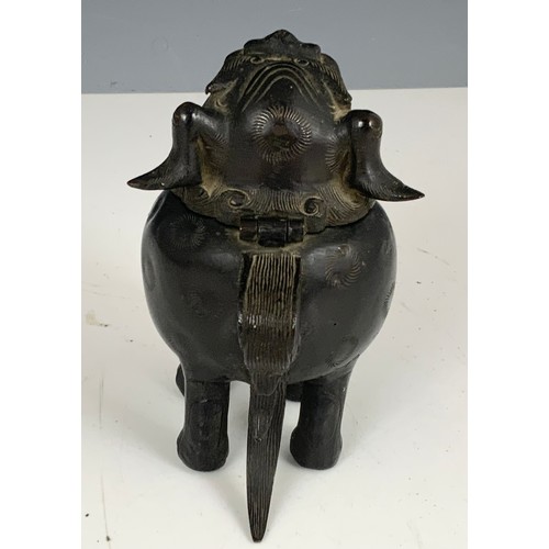 155 - ORIENTAL BRONZE DOG OF FOE CENSOR 15cm TALL