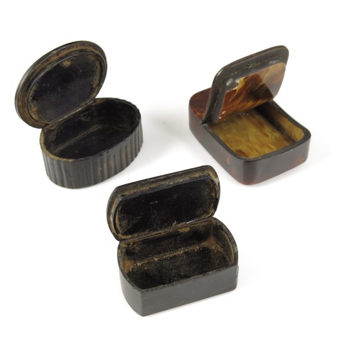 275 - TORTOISE SHELL SNUFF BOX AND TWO OTHERS