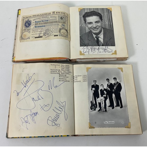 39 - 2 WELL FILLED AUTOGRAPH BOOKS RELATING TO THE GAUMONT THEATRE IN WORCESTER, MANY AUTOGRAPHS FROM STA... 