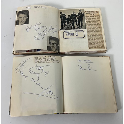 39 - 2 WELL FILLED AUTOGRAPH BOOKS RELATING TO THE GAUMONT THEATRE IN WORCESTER, MANY AUTOGRAPHS FROM STA... 