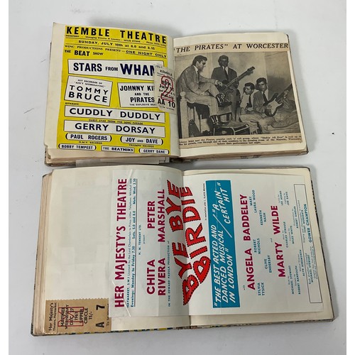 39 - 2 WELL FILLED AUTOGRAPH BOOKS RELATING TO THE GAUMONT THEATRE IN WORCESTER, MANY AUTOGRAPHS FROM STA... 