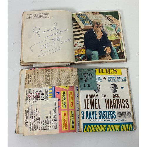 39 - 2 WELL FILLED AUTOGRAPH BOOKS RELATING TO THE GAUMONT THEATRE IN WORCESTER, MANY AUTOGRAPHS FROM STA... 