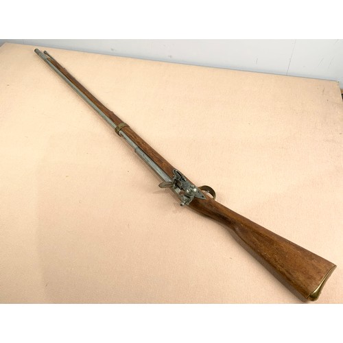 230 - REPLICA FLINTLOCK RIFLE WITH CAPTIVE RAM ROD