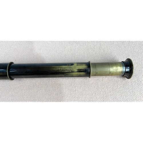 198 - DOLLOND, LONDON 4 DRAWER LACQUERED BRASS TELESCOPE