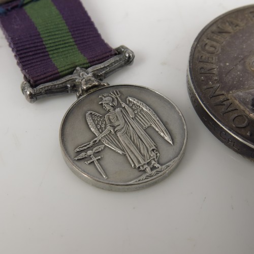 171 - QUEEN ELIZABETH II GENERAL SERVICE MEDAL WITH MALAY BAR AND MINIATURE TO 3508826 ACT. CPL. C.A.T. MI... 