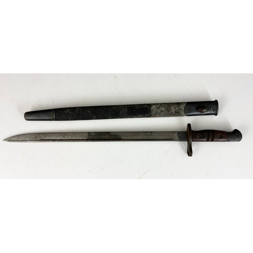 220 - 2 MILITARY BAYONETS WITH SCABBARDS