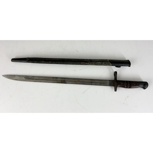 220 - 2 MILITARY BAYONETS WITH SCABBARDS