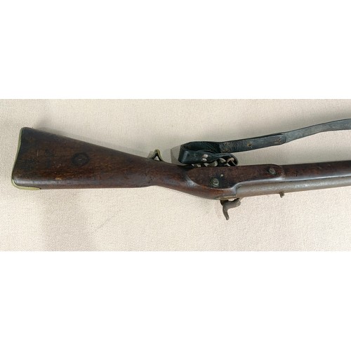 233 - PATTERN 1839/42 EIC MUSKET, 39 INCH, SMOOTHBORE BARREL  FRONT STUD SIGHT AND REAR V, FITTED TRIANGUL... 