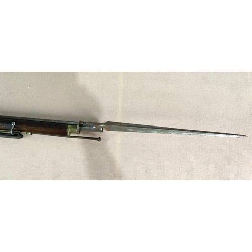 233 - PATTERN 1839/42 EIC MUSKET, 39 INCH, SMOOTHBORE BARREL  FRONT STUD SIGHT AND REAR V, FITTED TRIANGUL... 