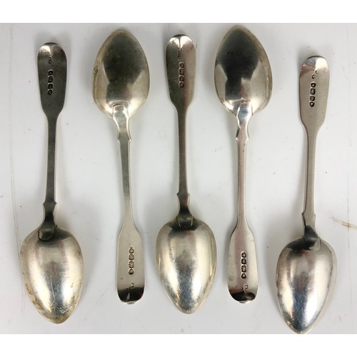 315 - SET OF 6 HALLMARKED SILVER LONDON 1827 TEA SPOONS WITH A SET OF 5 LONDON 1841 TEASPOONS &  A SET OF ... 