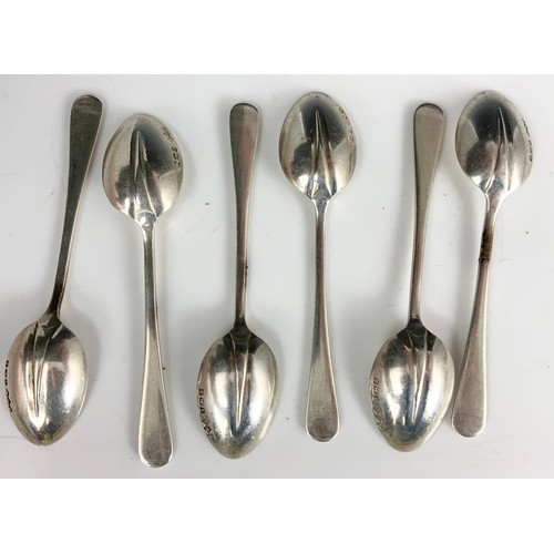 315 - SET OF 6 HALLMARKED SILVER LONDON 1827 TEA SPOONS WITH A SET OF 5 LONDON 1841 TEASPOONS &  A SET OF ... 