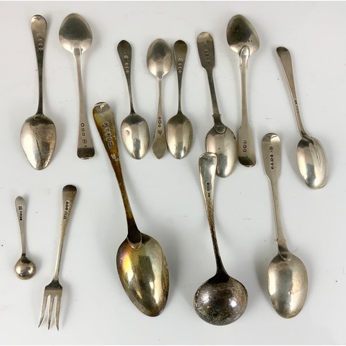 432 - MIXED HALLMARKED SILVER CUTLERY 214g