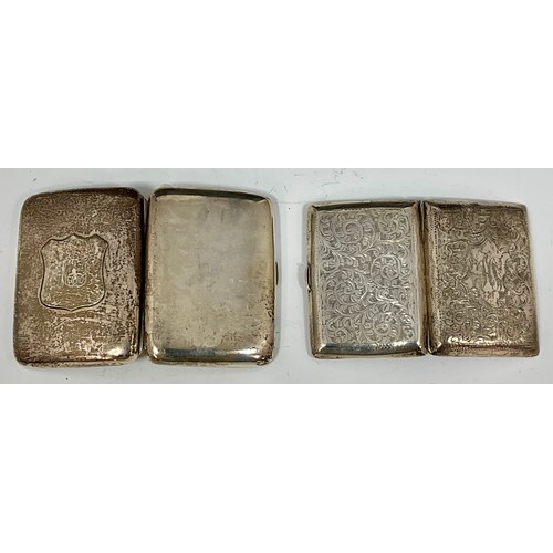 420 - 2 HALLMARKED SILVER CIGARETTE CASES 140g GROSS