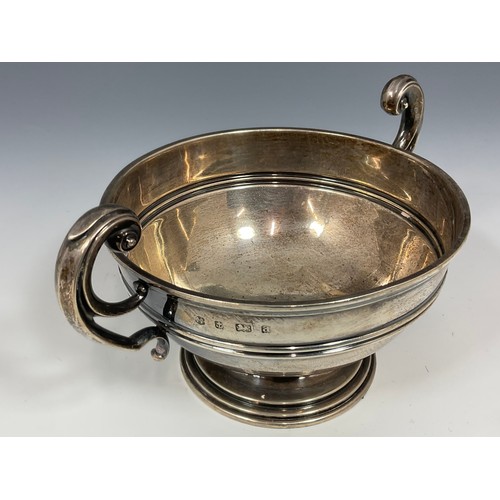 458 - 2 HANDLED SILVER BOWL/ TROPHY, APPROX. 210g