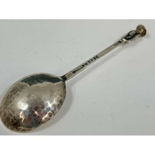 348 - EARLY 18TH CENTURY SEAL TOP SPOON WITH PLANISHED BOWL, JOSEPH BELL, LONDON, INDISTINCTLY DATE, APPRO... 