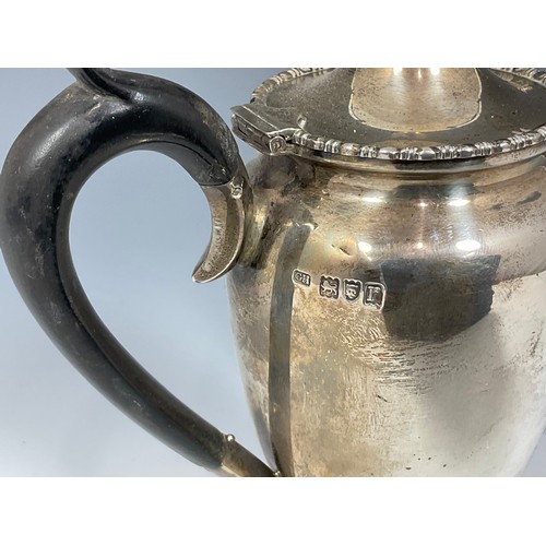 500 - SILVER COFFEE POT, APPROX. 322g GROSS