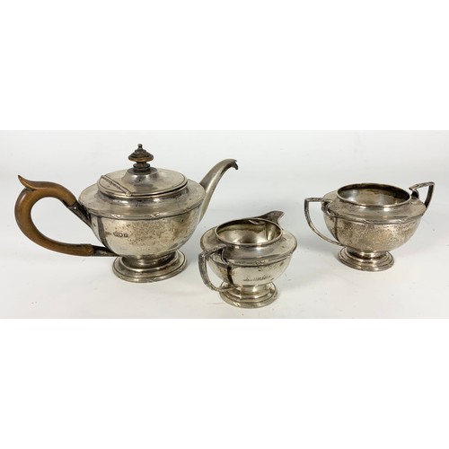 505 - HALLMARKED SILVER BACHELOR’S TEA SET 429g GROSS