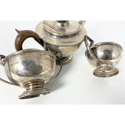 505 - HALLMARKED SILVER BACHELOR’S TEA SET 429g GROSS