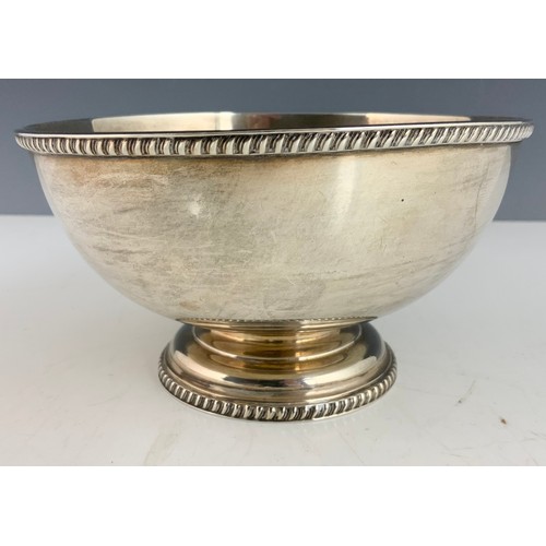 469 - HALLMARKED SILVER BOWL 352g