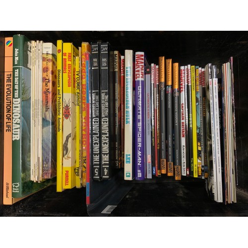 357 - LARGE BOX OF MOSTLY MARVEL GRAPHIC NOVELS & OTHER BOOKS