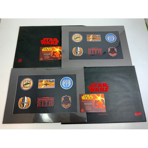 360 - STAR WARS A COLLECTORS SEW ON BADGE SET, LIMITED EDITION 4201/6000, & 5448 / 6000