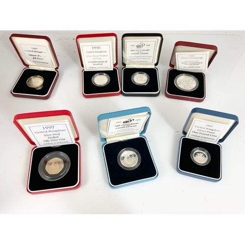 519 - COLLECTION OF CASED SILVER PROOF COINS INC. PIEDFORT