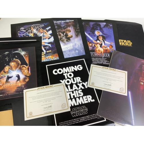 366 - 2 STAR WARS CLASSIC MOVIE POSTER COLLECTION, CONTAINS 12 REPRODUCTIONS OF CLASSIC STAR WARS POSTERS,... 