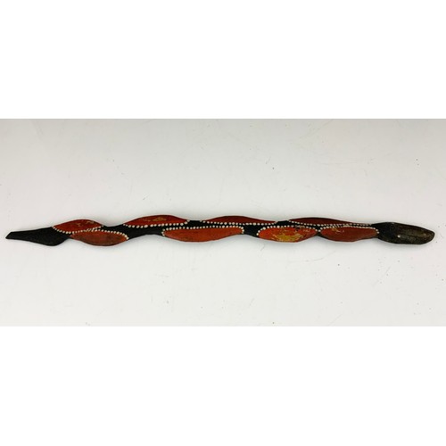 205 - ABORIGINAL SNAKE STICK 58cm