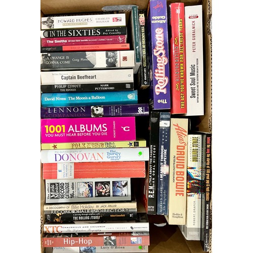 701 - QTY. MISC. ROCK AND POP MUSIC RELATED BOOKS (2 boxes)