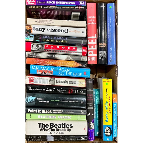 701 - QTY. MISC. ROCK AND POP MUSIC RELATED BOOKS (2 boxes)