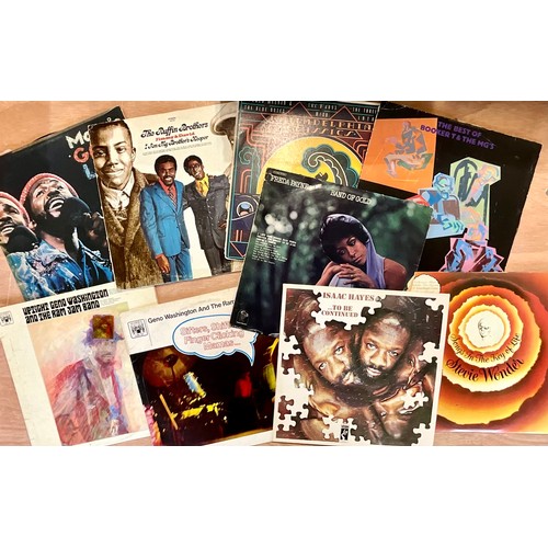 830 - LARGE QUANTITY OF SOUL, FUNK, DISCO, MOTOWN RELATED ALBUMS INC. STEVIE WONDER, SAM COOKE, GENO WASHI... 