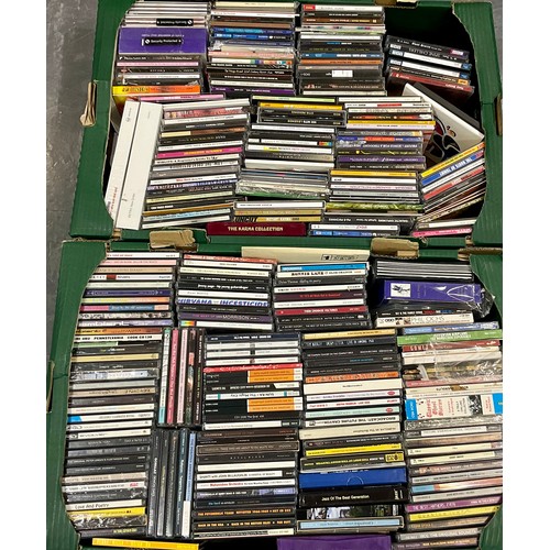 722 - LARGE QUANTITY OF CD’S RANGING FROM 60’S TO PRESENT, GOOD SELECTION, SOMETHING FOR EVERYONE. 2 TRAYS