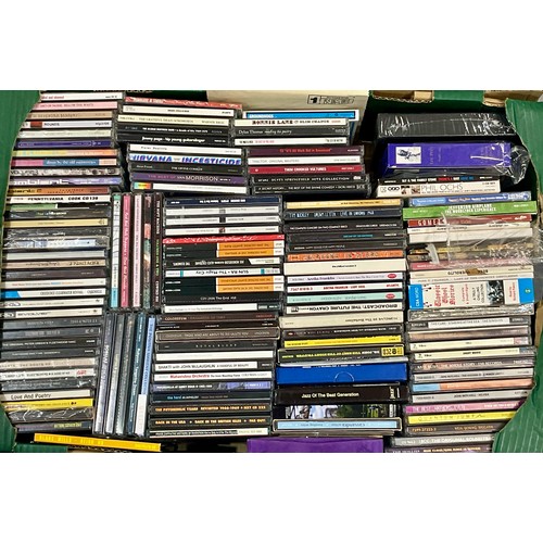 722 - LARGE QUANTITY OF CD’S RANGING FROM 60’S TO PRESENT, GOOD SELECTION, SOMETHING FOR EVERYONE. 2 TRAYS