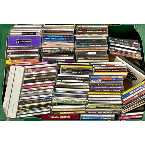 722 - LARGE QUANTITY OF CD’S RANGING FROM 60’S TO PRESENT, GOOD SELECTION, SOMETHING FOR EVERYONE. 2 TRAYS