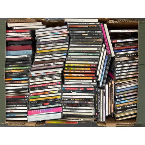 725 - LARGE QUANTITY OF CDs, AN ECLECTIC MIX, INTERESTING LOT. 2 TRAYS