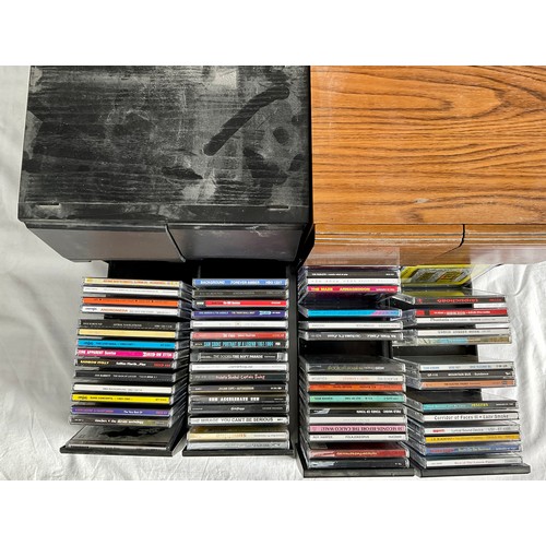 729 - LARGE QTY. MISC. CD IN 4 DOUBLE DRAWER STORAGE BOXES