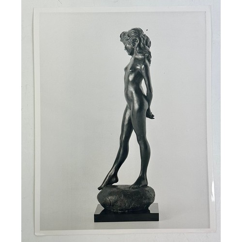 159 - *ENZO PLAZZOTTA (1921-1981) BRONZE STUDY OF A NUDE FEMALE ON PLINTH, APPROX. 47 cm, FOUNDRY MARK, 5/... 