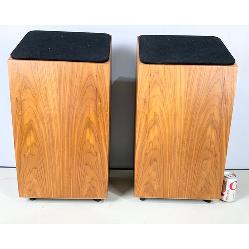 1196 - PAIR OF HIGH END SHAHINIAN ARC WALNUT  3 WAY FLOOR STANDING SPEAKERS